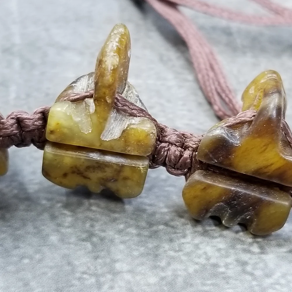 Turtle bracelet carved stone agate bracelet - Picture 8 of 14